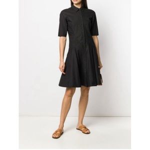Proenza Schouler Black Button-Down Dress
